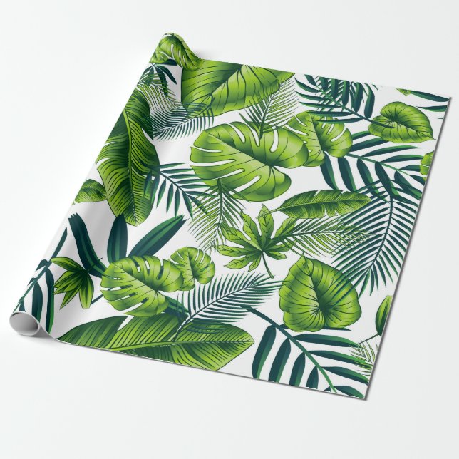 Papel De Presente Padrão tropical (Desenrolado)