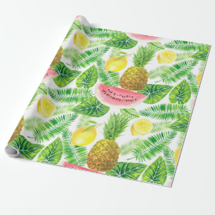 Papel De Presente Padrão tropical