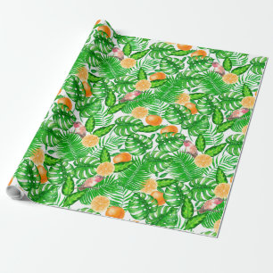 Papel De Presente Padrão tropical, beija-flores II