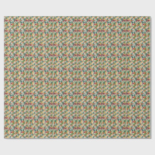 Papel De Presente Padrão Tropical de Abacaxi - Design de Frutas de V
