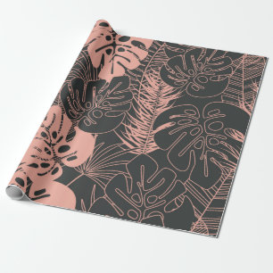 Papel De Presente Padrão tropical sem costura de verão com monster