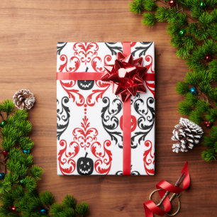 Papel De Presente Padrão único de abóbora de Halloween