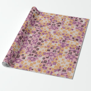 Papel De Presente padrão uniforme de abstrato. Quadrados arredondado