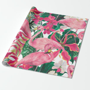 Papel De Presente Padrão uniforme de pintura por aquarela com flami