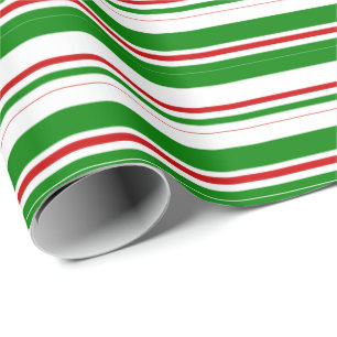 Papel De Presente Padrão Verde, Branco, Estilo de Natal Vermelho