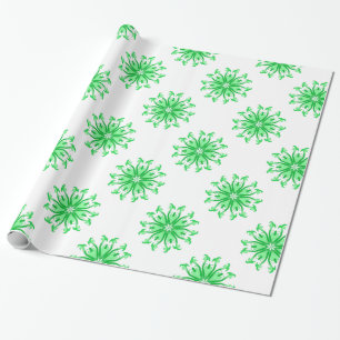 Papel De Presente Padrão verde fresco sem costura