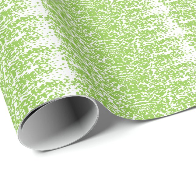 Papel De Presente Padrão Verde Lima Grunge - Decoração Abstrata de V (Ponta do rolo)
