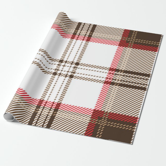Papel De Presente Padrão verificado (Desenrolado)