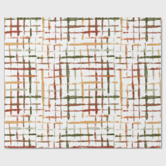 Papel De Presente padrão xadrez aquarela com linhas caóticas