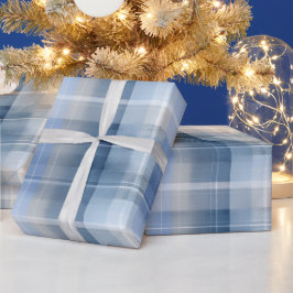Papel De Presente Padrão Xadrez Cinza Azul Suave Calma Névoa
