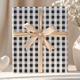 Papel De Presente Padrão Xadrez Cinza Fumaça