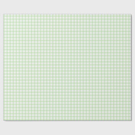 Papel De Presente Padrão Xadrez Gingham Verde Fofo Retrô