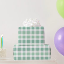 Padrão Xadrez Gingham Verde Menta Suave Branco Fre
