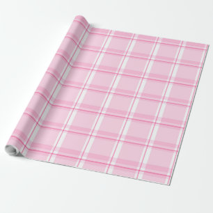 Papel De Presente Padrão Xadrez Rosa