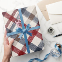 Padrão Xadrez Tartã Clássico Vermelho Marinho Heri