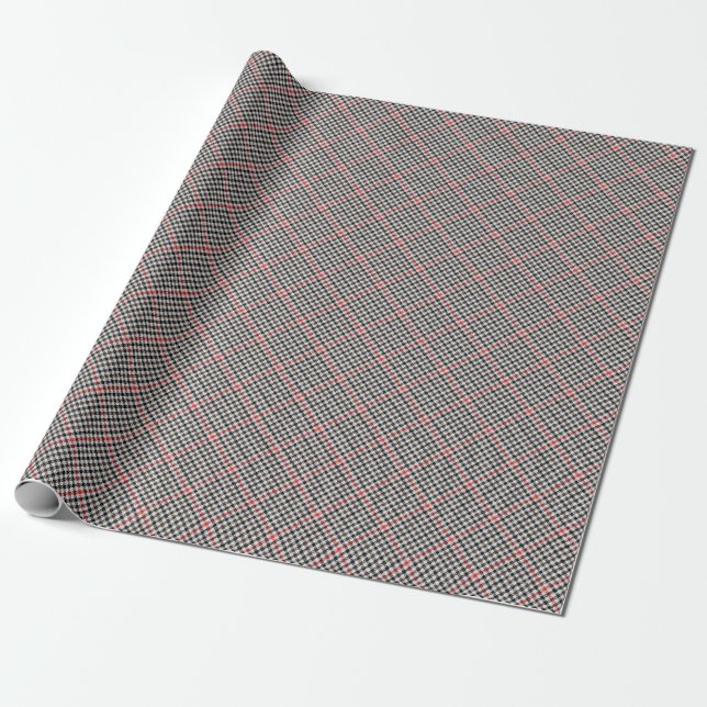 Papel De Presente Padrão Xadrez Tweed do Distrito de Denholm (Desenrolado)
