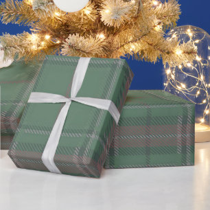 Papel De Presente Padrão Xadrez Vermelho Verde