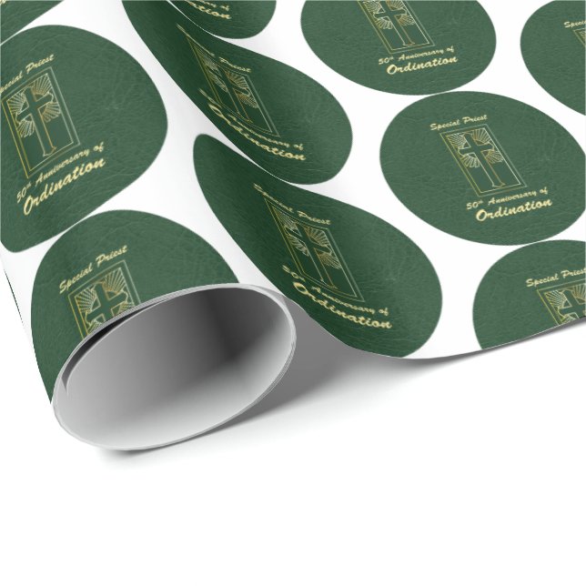 Papel De Presente Padre 50º Aniversário da Ordenação do Olho do Cour (Ponta do rolo)