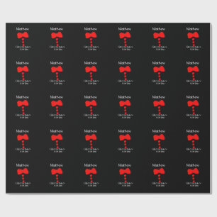 Papel De Presente padrinho de casamento adiciona nome ano arco preto