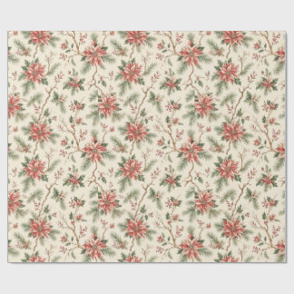 Papel De Presente Padrões contínuos de Natal em aquarela
