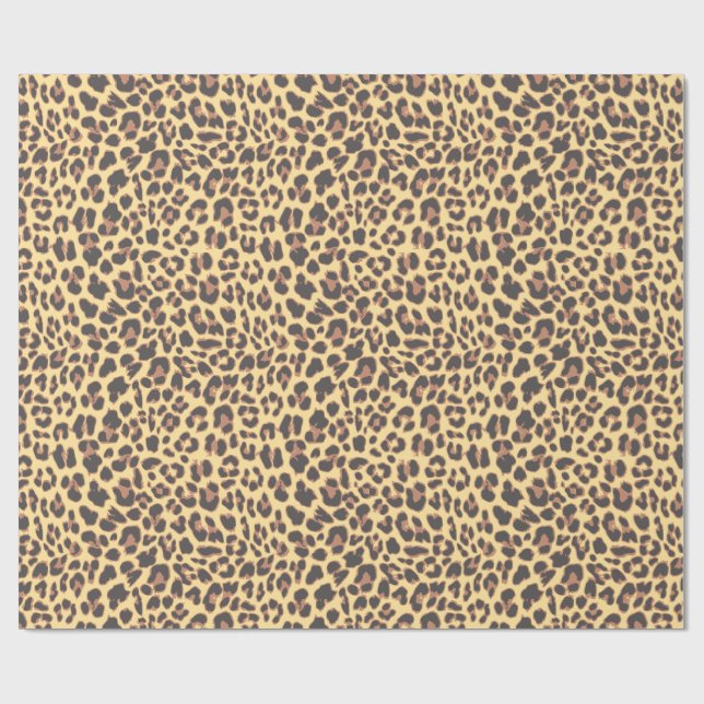 Papel De Presente Padrões da pele animal do impressão do leopardo (Aberto)