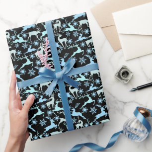 Papel De Presente Padrões das Neves de Natal, tons legal leves 01