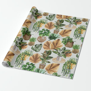 Papel De Presente Padrões de Aquarela Cozy Boho em Instalações Inter