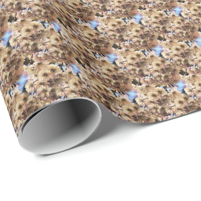 Papel De Presente Padrões de arte da Primavera rosa (Ponta do rolo)