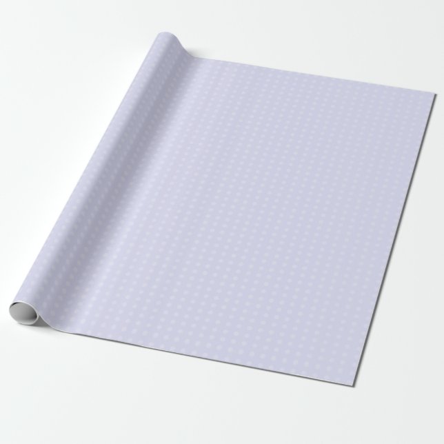 Papel De Presente Padrões de Bolinhas brancas roxas (Desenrolado)