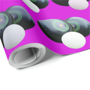 Papel De Presente Padrões De Bolinhos De Lâmpada Cor-De-Rosa E Neg