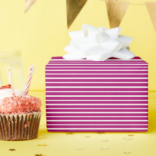 Papel De Presente Padrões de Camuflagem de Stripe Branca, cor-de-ros
