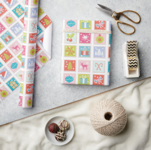 Papel De Presente Padrões de Cartaz de Feriados de Natal