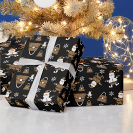 Papel De Presente Padrões De Carteira De Papais noeis-Leopardo Em Pr