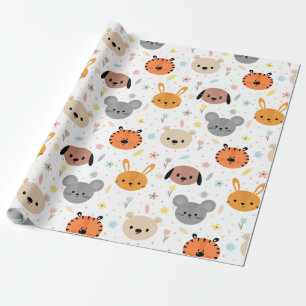 Papel De Presente Padrões de coelho-tigre-animal-cúmulo