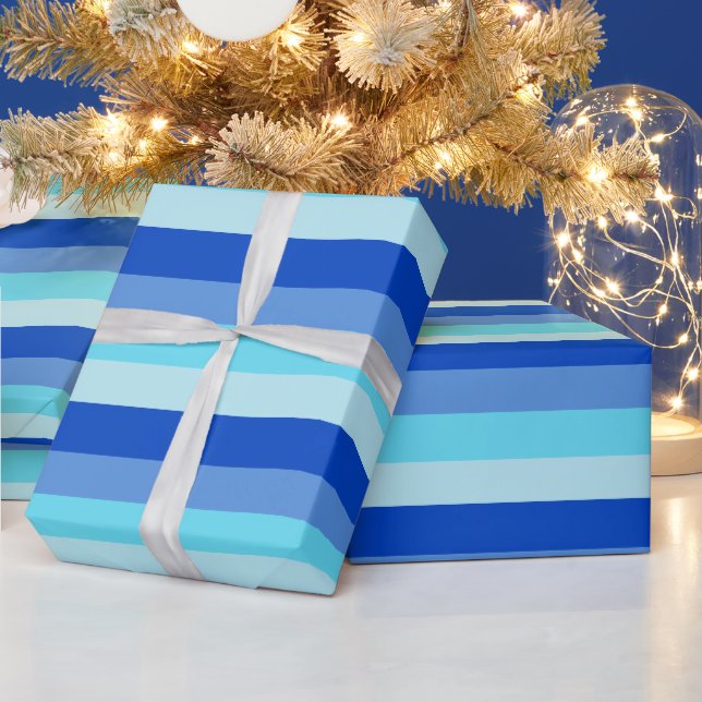 Papel De Presente Padrões de faixas de cores oceânicas (Feriados)