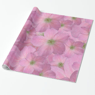 Papel De Presente Padrões de flores de jardim cor-de-rosa doce