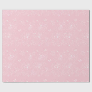 Papel De Presente Padrões de Flores Rosa, Floral, Padrão, Minimalist