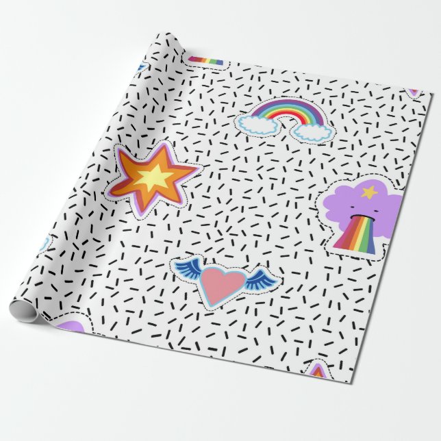 Papel De Presente Padrões de fundo sem soldadura com desenho de dese (Desenrolado)