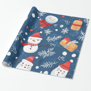 Papel De Presente Padrões de inverno Whimsic