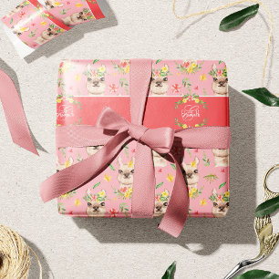 Papel De Presente Padrões de Lama Cor-de-Rosa para Meninas