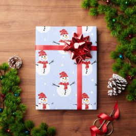 Papel De Presente Padrões de Neve Feliz de Natal