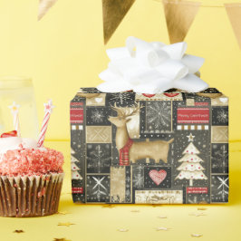 Papel De Presente Padrões de renas de Natal bonitos