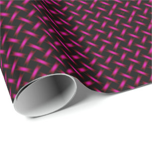 Papel De Presente Padrões de Tecido Roxo Neon