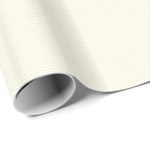 Papel De Presente Padrões Elegante de Stripes Brancas de Ivory