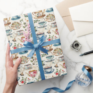 Papel De Presente Padrões em forma de pelúcia para festas de chá