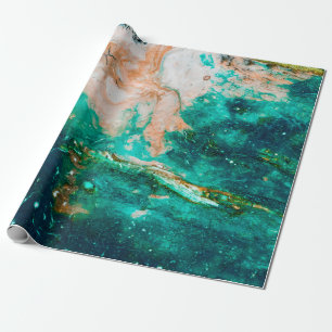 Papel De Presente Padrões Fantásticos de abstrato de Cores e Tintas