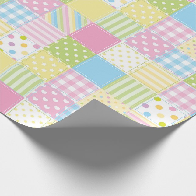Papel De Presente Padrões Pastel dos retalhos (Ponta)