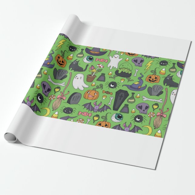 Papel De Presente Padrões sem costura, desenhados à mão, com uma mão (Desenrolado)