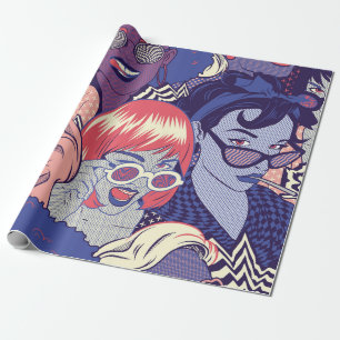 Papel De Presente Padrões Sem Olhos De Gengivas De Arte Pop. Backgr