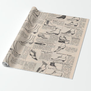 Papel De Presente Página de Catálogo de Sapatos Femininos Antigos Im